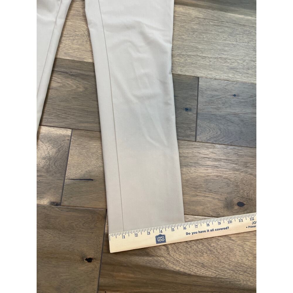 Calvin Klein Tan Pants Size 2 Gold Zipper Tapered Ankle Stretch Slim Fit - Picture 8 of 12